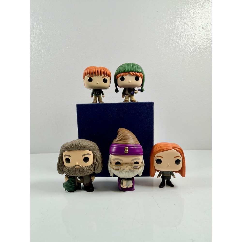 RetiredHarry Potter Funko Pop Lot Of 5 Figure Hagrid Dumbledore Ron George Giny